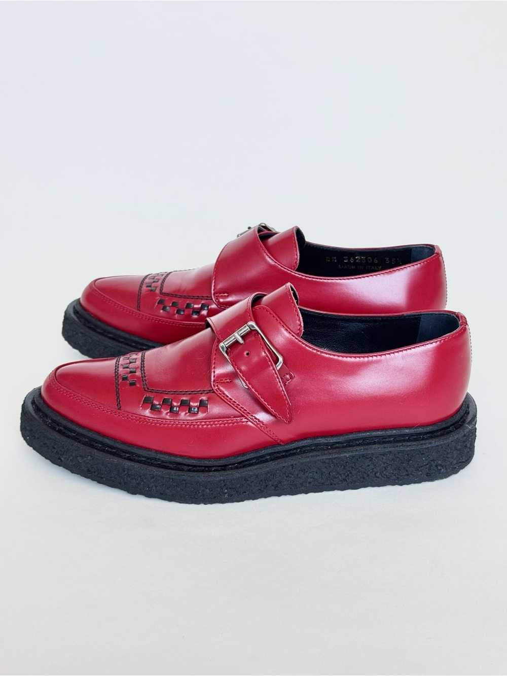 Saint Laurent by Hedi Slimane A/W14 Runway Leather Monk Strap Creepers - Rare - Picture 3 of 10